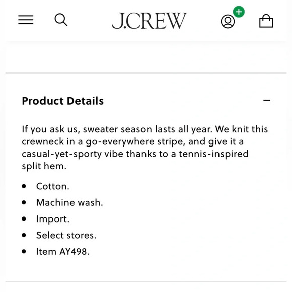 J. CREW Lightweight Cotton Crewneck Sweater in Burnt Saffron‎ Stripe - Picture 9 of 9